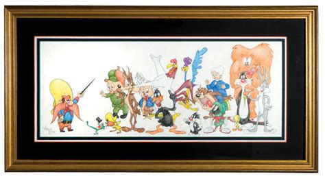 Hakes Looney Tunes Specialty Art By Warner Bros Animator Virgil Ross