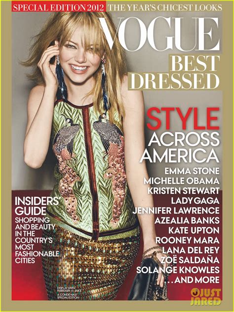 Emma Stone Covers Vogue Magazines Best Dressed Issue Photo 2757435