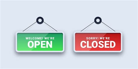Premium Vector Open And Closed Signs