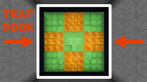 9x9 Slime And Honey Block Piston Trapdoor In Minecraft Youtube