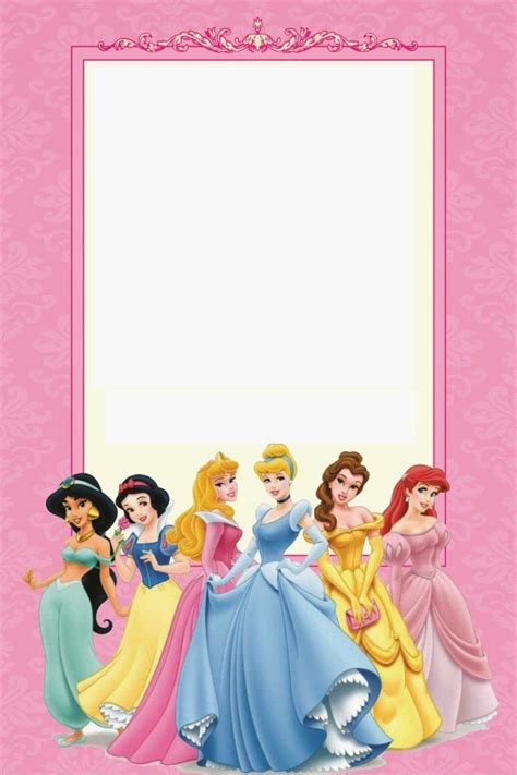 Disney Princess Birthday Card Printable Free