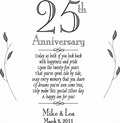 25th anniversary poems for cards | Anniversary poems, Happy 25th ...