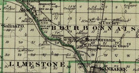Kankakee County Illinois 1876 Historic Map Reprint