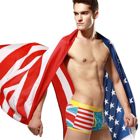 Vatoonn Mens Underwear Cute Sexy Cartoon American Flag Pattern