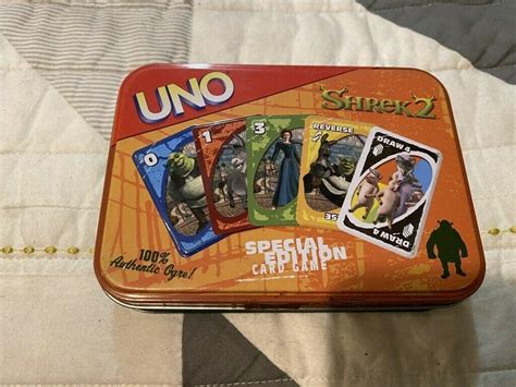 Uno Shrek 2 Special Edition Card Game In Metal Tin 3353213883