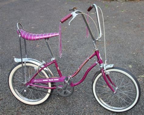 Vintage 1969 Schwinn Slik Chik 3 Speed Stingray Girls Violet Bicycle S2