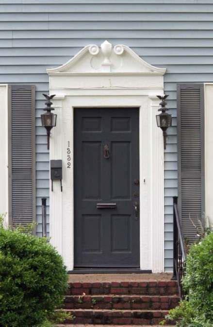 Light Grey Front Door House Exteriors 58 Ideas Wood Exterior Door