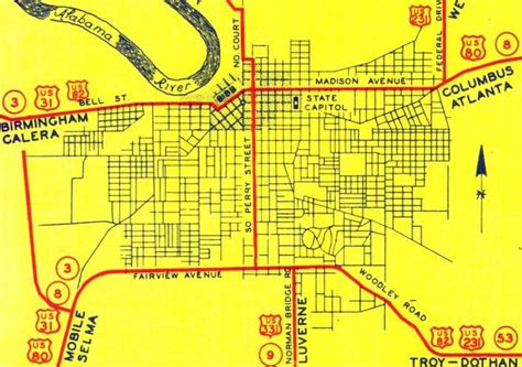 Map Of Downtown Montgomery Alabama