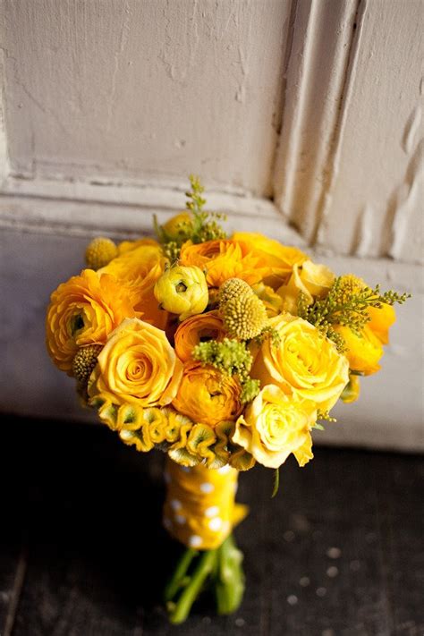 A Selection Of Yellow Bouquets Bouquet Wedding Flower