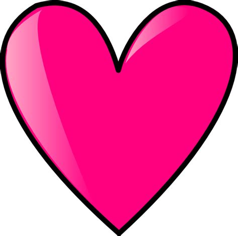 Hot Pink Heart Clip Art At Vector Clip Art Online Royalty