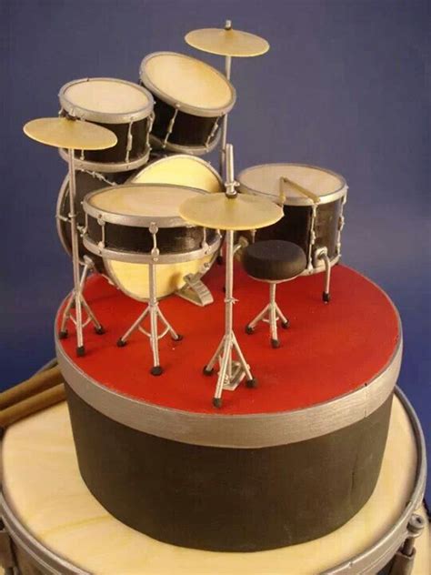 Drum Set Fondant Cake Birthday Cakes For Men Birthday Candy Birthday