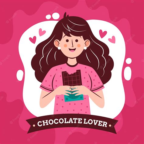Premium Vector Flat World Chocolate Day Illustration With Person Enjoying Chocolate