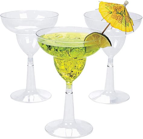 Plastic Margarita Glasses Set Of 12 Cinco De Mayo Party Supplies Margarita Cups