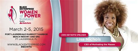 Lisa Nichols Confirmed To Motivate The Masses At Women Of Power