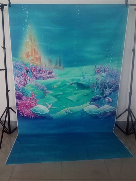 Ocean Photography Backdrop Baby Shower Under The Sea Ariel Princess Li