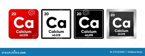 Calcium Chemical Element With 20 Atomic Number Atomic Mass And