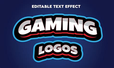 Premium Vector Gaming Logos Editable Text Effect