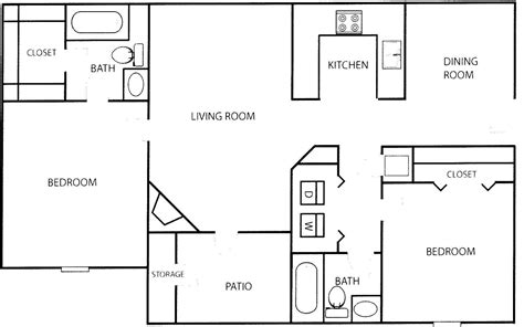 2 Bedroom Luxury Apartment Floor Plans Apartment Floor Plans Small