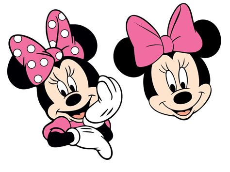 Minnie Mouse Head Svg Cut Files Minnie Mouse Face Vector Clipart