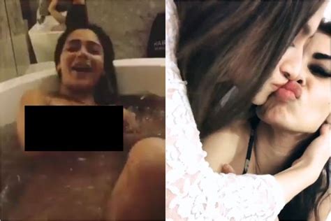 After Sara Khans Nude Bathtub Video Mouni Roy Sanjeeda