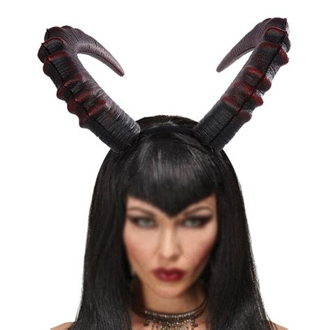 Devil Horn Headband Black Red Ox Horn Headband Dress Cosplay For