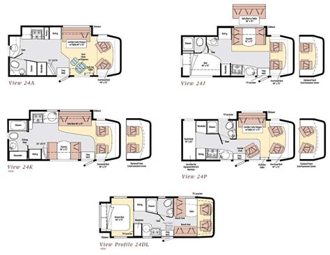 For trips near or far, crews big or small, there's a number of sleeping configurations to choose from in the precept. Winnebago View class C motorhome floorplans | Floor plans ...