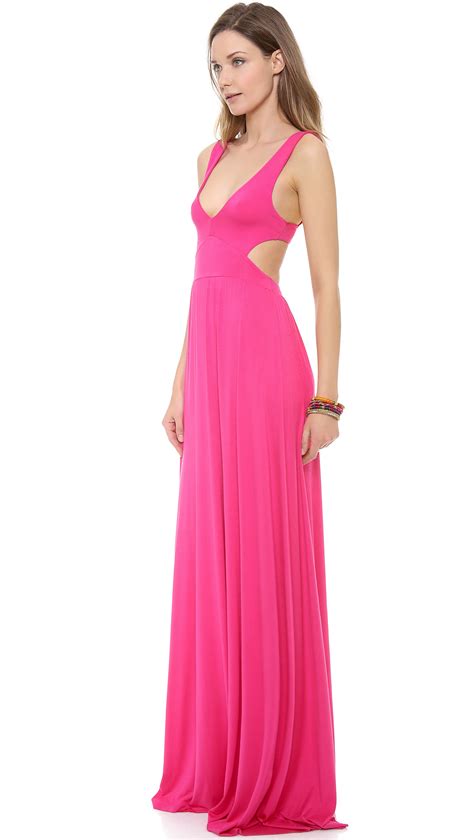 Lyst - Rachel Pally Cutout Maxi Dress in Pink