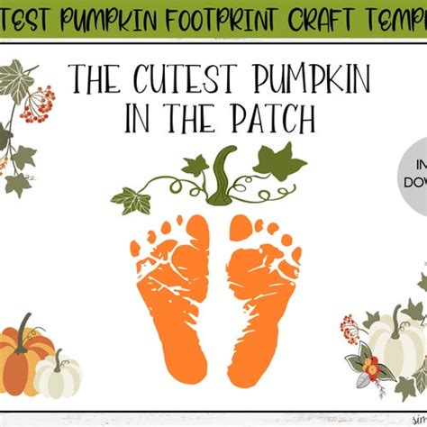 Printable Handprint Art Cutest Pumpkin In The Patch Etsy