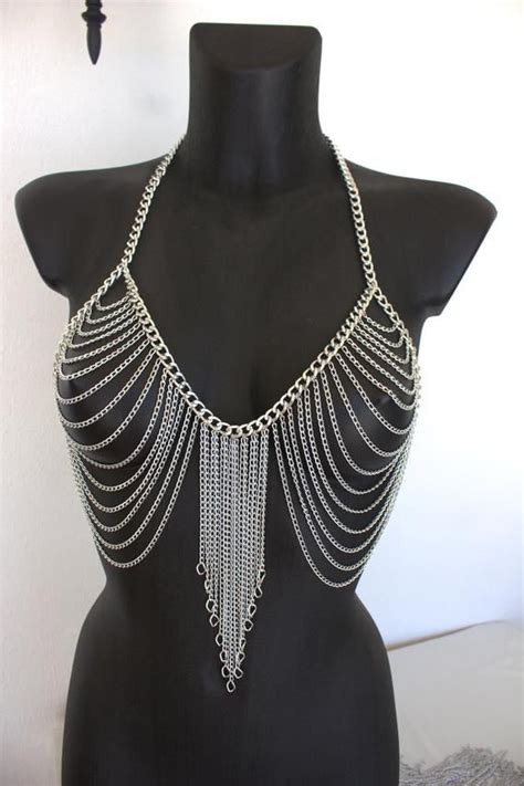 Body Jewelry Rhinestone Gold Silver Tone Crystal Body Chain Bikini