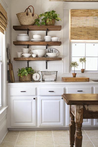 Farmhouse Kitchen Open Shelving Choices The Happy Housie