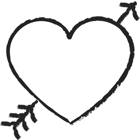 Heart With Arrow Rubber Stamp Heart Stamps Stamptopia