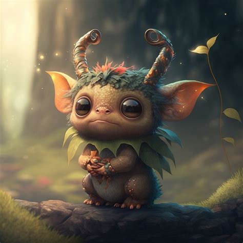 Adorable Mythical Creature Perfect Home Decor Ai Generated Art In Cute Fantasy