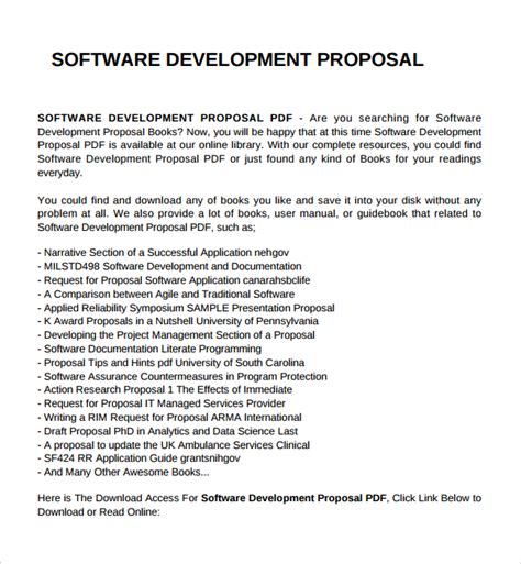 Software Proposal Template
