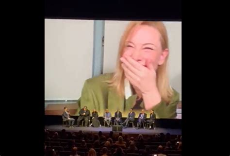 Cate Blanchett Makes A Funny Presentation On The Big Screen For The