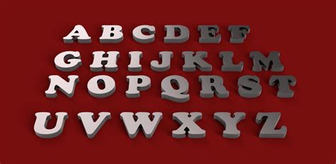 Lower case letters are all . COPPER BLACK font uppercase and lowercase 3D letters STL file 3D Model ...