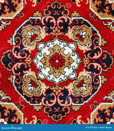 Red Oriental Carpet Texture Background Stock Photo Image 47997535
