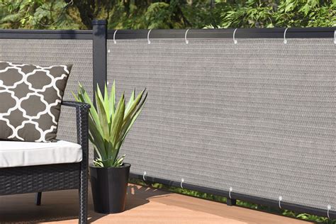 Alion Home Smoke Tan Elegant Privacy Screen For Backyard Deck Patio