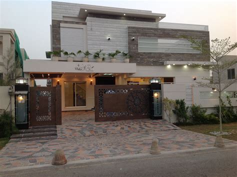 Front View Of The House In Lightsby Mibuilder 710a Dha Lahore