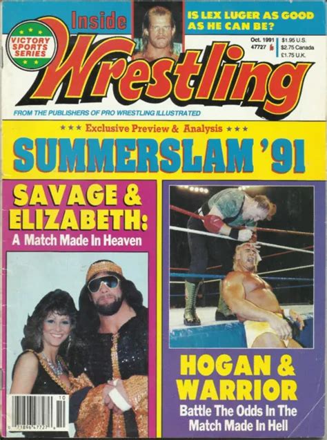 Inside Wrestling Magazine October 1991 Randy Savage Hulk Hogan Sgt
