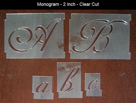 Monogram Alphabet Stencil Set Sp Stencils 30 Alphabet Bubble Letters