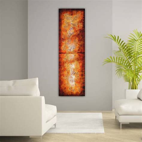Lava Abstract Painting Vertical Textured Wall Art A105 Acrylic Original