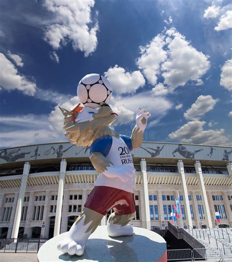 official mascot of the 2018 fifa world cup in russia wolf zabivaka and luzhniki olympic