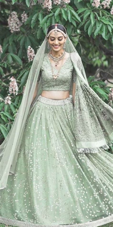 30 Exciting Indian Wedding Dresses That You Ll Love Indian Wedding Dresses Green Detached Skirt