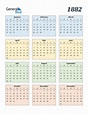 1882 Calendar (PDF, Word, Excel)