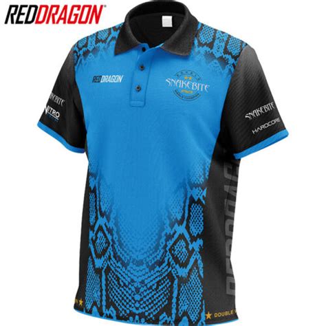 Red Dragon Darts Peter Wright Snakebite Tour Polo Double World Champion