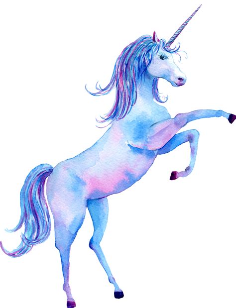 Unicorn Watercolor Painting Poster Canvas Print The Unicorn Png