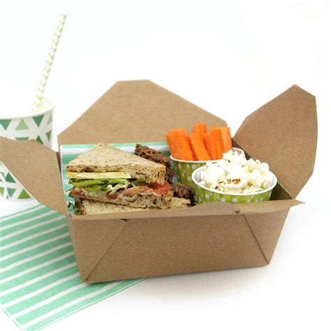 Kraft Brown Food Boxes By Peach Blossom