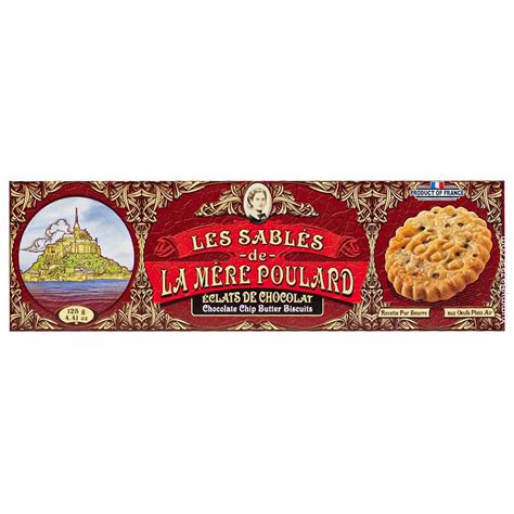 La Mere Poulard French Chocolate Chip Sable Cookies 44 Oz 125 G