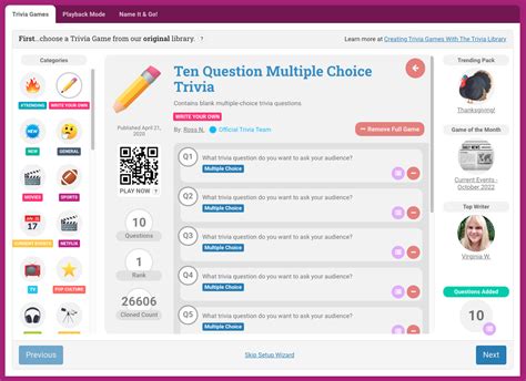 Creating Trivia Games With The Trivia Library Crowdpurr Help