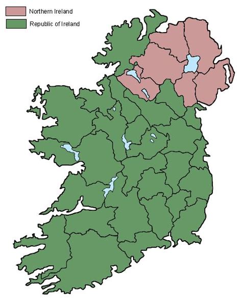 ireland s 32 counties geography county map ireland